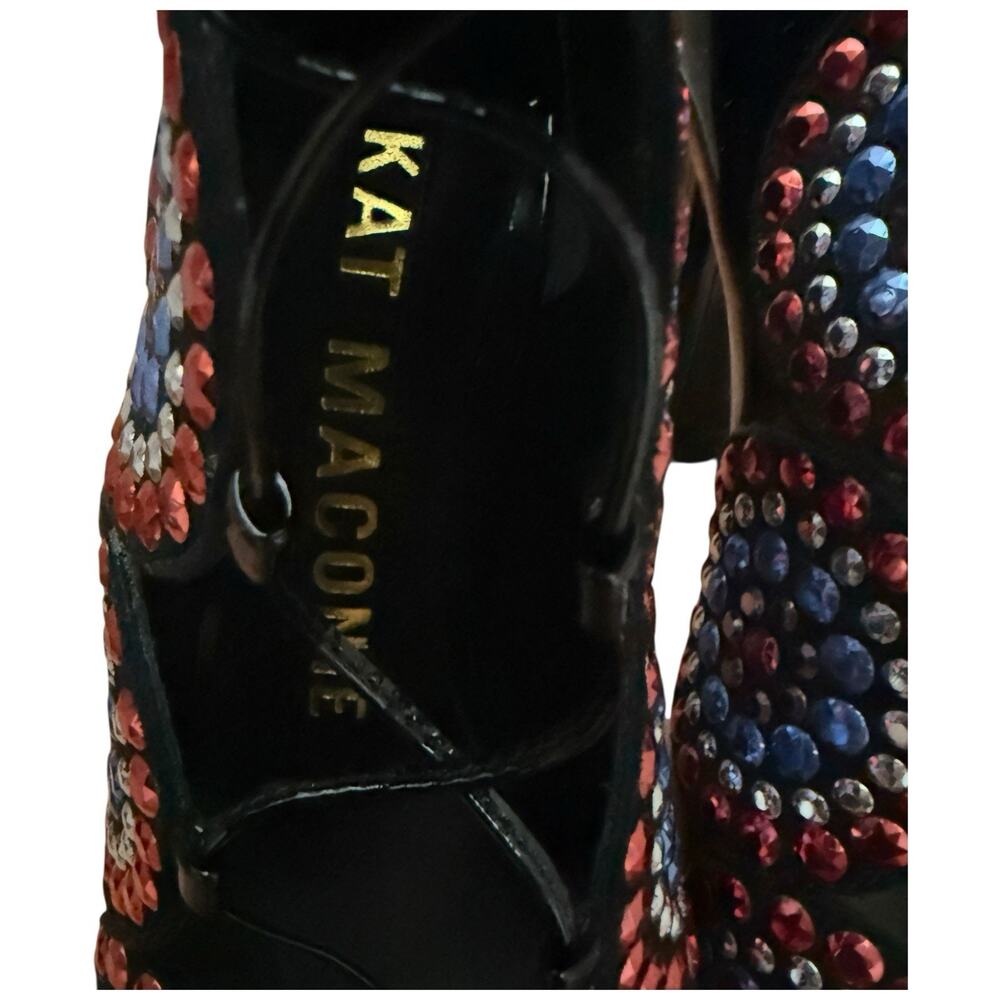 KAT MACONIE Vera Patent Leather Open Toe Embellished Boots Size 36 - Picture 15 of 15
